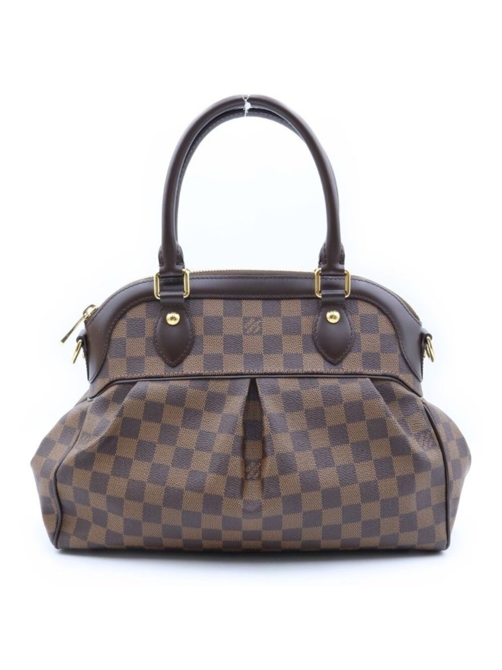 Louis Vuitton Trevi PM Handbag 2-Way Shoulder Damier Canvas Leather Brown